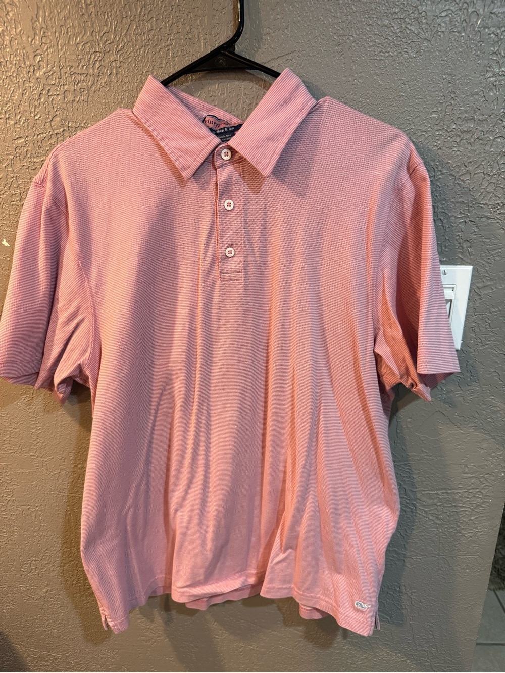 Vineyard Vines Light Pink Short-Sleeve Polo